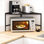 DanDiBo Eckregal K&uuml;che Arbeitsplatte K&uuml;chenregal 72x72 cm Mikrowellenregal...