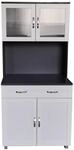 HTI-Line K&uuml;chenbuffet Blanca K&uuml;chenschrank Hochschrank Grau Wei&szlig;