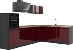 Vicco Eckk&uuml;che R-Line, Rot Hochglanz/Anthrazit 287 x cm | 12 Module &middot;