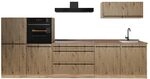 Vicco K&uuml;chenzeile R-Line, Artisan-Eiche/Goldkraft Eiche 340 cm | 6 Module &middot;