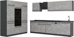 Vicco K&uuml;chenzeile R-Line, Beton/Anthrazit 180 cm | 12 Module &middot;...