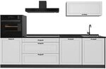 Vicco K&uuml;chenzeile R-Line, Wei&szlig; Landhaus/Anthrazit 280 cm | 5 Module &middot;