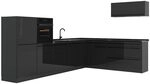 Vicco Eckk&uuml;che R-Line, Anthrazit Hochglanz/Anthrazit 327 x cm | 8 Module &middot;