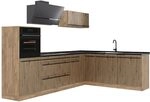 Vicco Eckk&uuml;che R-Line, Artisan-Eiche/Goldkraft Eiche 287 x cm | 12 Module &middot;