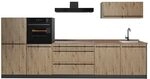 Vicco K&uuml;chenzeile R-Line, Artisan-Eiche/Anthrazit 340 cm | 6 Module &middot;