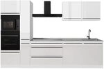Vicco K&uuml;chenzeile R-Line, Wei&szlig; Hochglanz/Wei&szlig; 310 cm | 7 Module &middot;