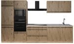 Vicco K&uuml;chenzeile R-Line, Artisan-Eiche/Goldkraft Eiche 340 cm | 7 Module &middot;
