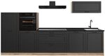 Vicco K&uuml;chenzeile R-Line, Anthrazit Landhaus/Goldkraft Eiche 340 cm | 6 Module...