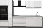 Vicco K&uuml;chenzeile R-Line, Wei&szlig; Hochglanz/Anthrazit 310 cm | 7 Module &middot;