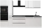 Vicco K&uuml;chenzeile R-Line, Wei&szlig; Hochglanz/Wei&szlig; 310 cm | 7 Module &middot;