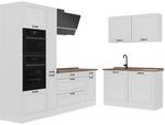 Vicco Eckk&uuml;che R-Line, Wei&szlig; Landhaus/Wei&szlig; 230 x 120 cm | 8 Module &middot;