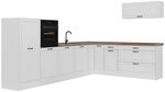 Vicco Eckk&uuml;che R-Line, Wei&szlig; Landhaus/Wei&szlig; 327 x cm | 8 Module &middot;