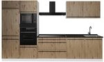 Vicco K&uuml;chenzeile R-Line, Artisan-Eiche/Wei&szlig; 340 cm | 7 Module &middot;