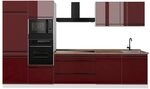 Vicco K&uuml;chenzeile R-Line, Rot Hochglanz/Wei&szlig; 340 cm | 7 Module &middot;