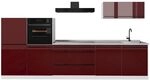 Vicco K&uuml;chenzeile R-Line, Rot Hochglanz/Wei&szlig; 340 cm | 6 Module &middot;