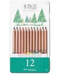 Tombow Ki-Monogatari Eco Farbstift, praktischer Metalldose, PEFC zertifiziert,
