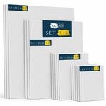 Artina 16er Set Malkarton Leinwand Canvas Malpappe 3mm dick | je 5 x...
