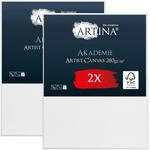 Artina Keilrahmen 80x100cm FSC&reg; 2er Set Leinwand zum Bemalen Acrylfarben |...