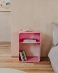 Metallbude Stehender Nachttisch DAMIO - Pink Lemonade - Moderner Nachttisch aus