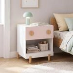 [en.casa] Nachttisch Kinder Vaarentaa Ablagefach 47x40x35 cm Cotton Candy 