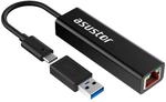 ASUSTOR (AS-U2.5G2) USB-C 3.2 auf 2.5-Gigabit Ethernet Base-T Adapter, Typ-A...