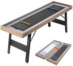 VEVOR 2-in-1 Shuffleboard Tisch, 2,1 m, 2,7 m, 3,7 m, mit kratzfestem Spielplatz,