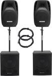 Pronomic 218S-212A Aktive PA-Anlage - aktives PA-Set mit 2X 18-Subwoofer und 2X