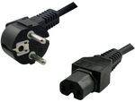 LogiLink,CP105,Netzkabel, AA8Schutzkontaktstecker 90&deg;auf Warmger&auml;tebuchse...