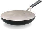 KitchenAid Aluminium Bratpfanne 24 cm, Keramik-Antihaft, Induktion, Schwarz 