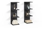 Livinity Wandregal Vesuvio, Schwarz, 30 x 95 cm | 2er Set