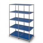 Floordirekt Regal Blau 78x40x118cm - Offenes Metallregal mit 5 Ablagen -...