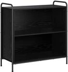vidaXL B&uuml;cherregal 80 x 33 x 80 cm Holzwerkstoff Schwarz Eichen-Optik | Bietet...