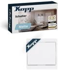 Kopp MALTA Kreuzschalter in Arktis-Wei&szlig; - Hochwertiger IP20 Schalter mit