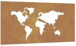 vidaXL Garten-Wanddeko 105x55 cm Cortenstahl Weltkarten-Design