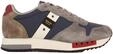 Blauer QUEENS01 marineblaue Herrenschuhe, Sneaker, Schn&uuml;rsenkel, Wildleder
