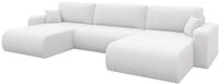ALTDECOR Ecksofa mit Schlaffunktion U-Form BERY-U 377x193x88 - Wei&szlig; | Corner...