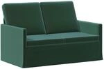 vidaXL 2-Sitzer Sofa Dunkelgr&uuml;n 130 x 81 x 82 cm Samt (V)