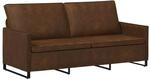 vidaXL 3-Sitzer Sofa Braun 190 x 81 x 82 cm Kunstwildleder