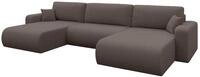 ALTDECOR Ecksofa mit Schlaffunktion U-Form BERY-U 377x193x88 - Braun | Corner...