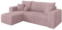 ALTDECOR Ecksofa mit Schlaffunktion L-Form SENO-L 249x139x85 - Rosa | Corner...