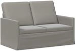 vidaXL 2-Sitzer Sofa Hellgrau 130 x 81 x 82 cm Samt (V)