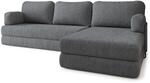 Masseno Schaumstoff-Ecksofas LEA mit Metallgestell, Modulares Schlafsofa aus