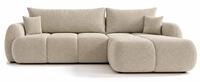 Sofnet - Ecksofa Loria, Schlaffunktion & Bettkasten (Beige, Coral 65, P) |...