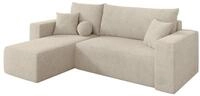 ALTDECOR Ecksofa mit Schlaffunktion L-Form SENO-L 249x139x85 - Creme | Corner...