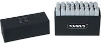 Turnus 331-012 Schlagbuchstabensatz Schrifth&ouml;he vernickelt 27-teilig, 12mm, 1...