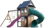 AXI Noud Spielturm aus FSC Holz mit 2 Schaukeln & Lila Rutsche | XXL Spielplatz...