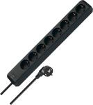 Brennenstuhl Eco-Line Steckdosenleiste 8-Fach schwarz 5m H05 | 8 Steckdosen, 5 m