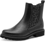 Tamaris Damen Chelsea Boot 1-25483-45-0B0 Frauen Stiefelette Schwarz/Leo | Tamaris
