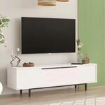 [en.casa] TV Schrank Urejovle Lowboard mit 2 T&uuml;ren TV Board Wei&szlig; Fernsehtisch...