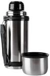 Isolierkanne Thermosflasche Thermoskanne Thermo Edelstahl Griff + Tragegurt